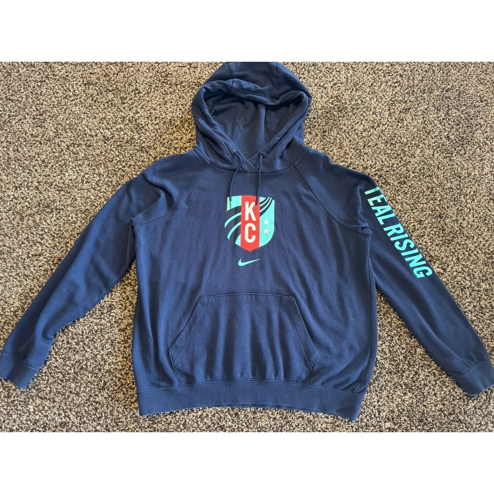 Nike Kansas City KC Current Teal Club Fleece Hoodie Men's Medium